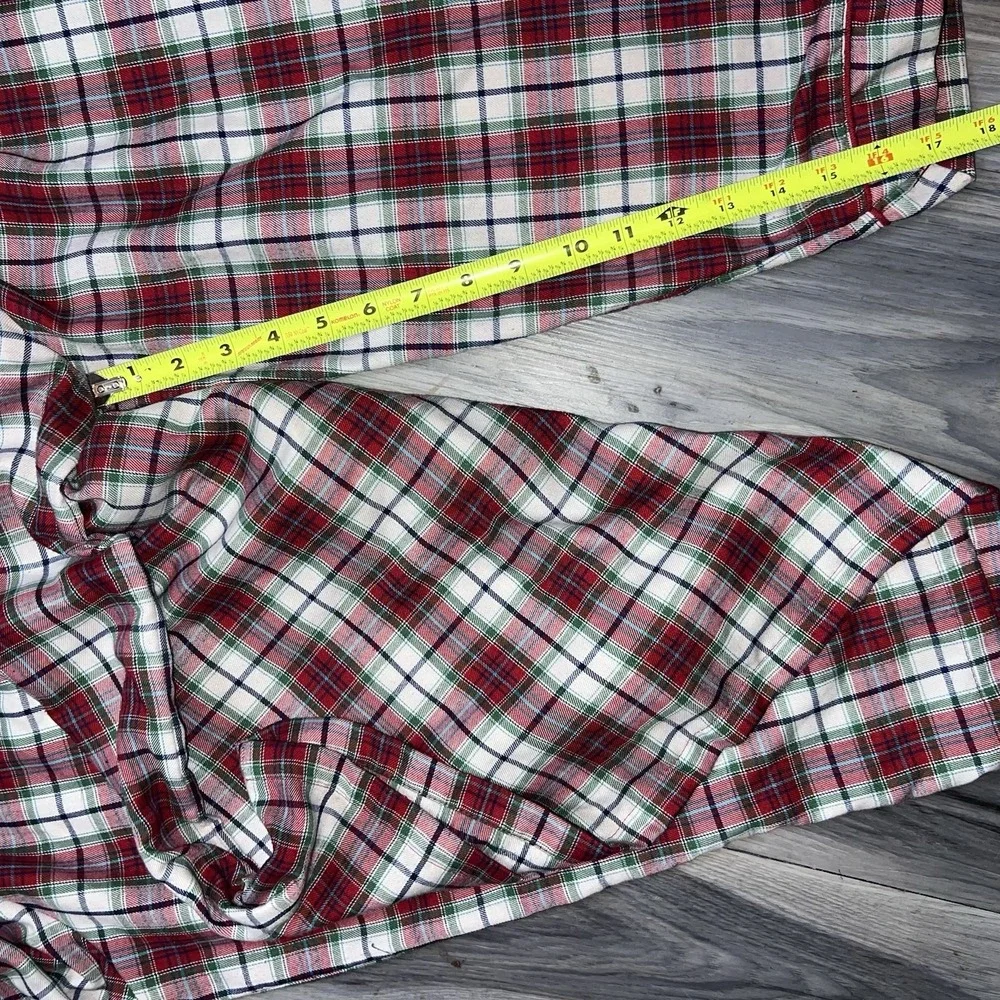 Disney Store Mickey Mouse Pajama Set Mens XL Red Plaid Light Flannel Christmas - Picture 12 of 16